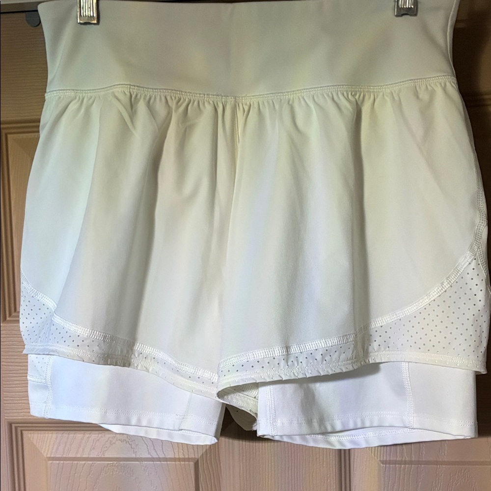 SPANX White Athletic Skort Shorts